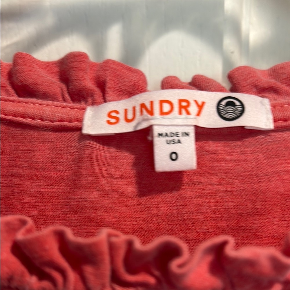 Sundry Ruffle Neckline Top - Picture 2 of 5